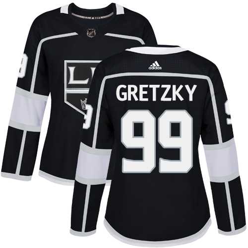 Women's Adidas Los Angeles Kings #99 Wayne Gretzky Black Home Authentic Stitched NHL Jersey