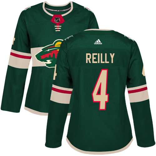 Women's Adidas Minnesota Wild #4 Mike Reilly Green Home Authentic Stitched NHL