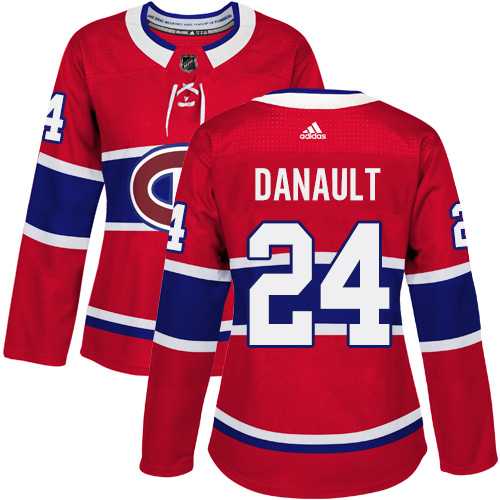 Women's Adidas Montreal Canadiens #24 Phillip Danault Red Home Authentic Stitched NHL Jersey