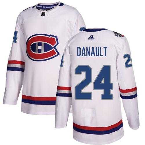 Women's Adidas Montreal Canadiens #24 Phillip Danault White Authentic 2017 100 Classic Stitched NHL Jersey