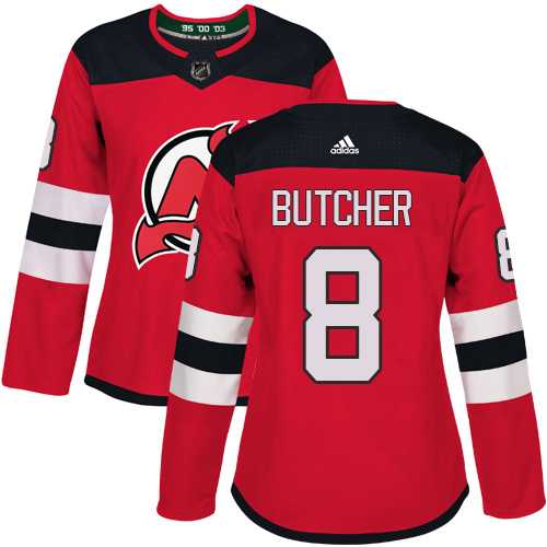 Women's Adidas New Jersey Devils #8 Will Butcher Red Home Authentic Stitched NHL