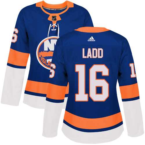 Women's Adidas New York Islanders #16 Andrew Ladd Royal Blue Home Authentic Stitched NHL Jersey