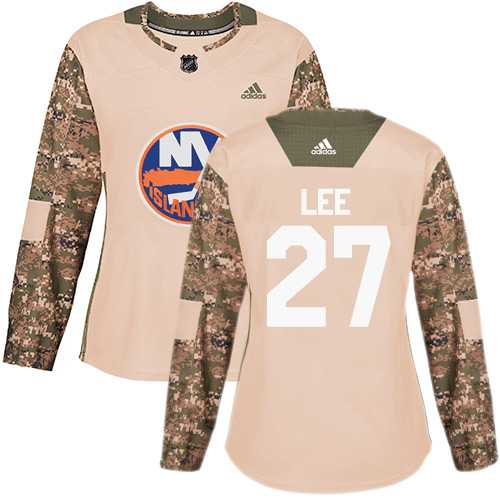 Women's Adidas New York Islanders #27 Anders Lee Camo Authentic 2017 Veterans Day Stitched NHL Jersey