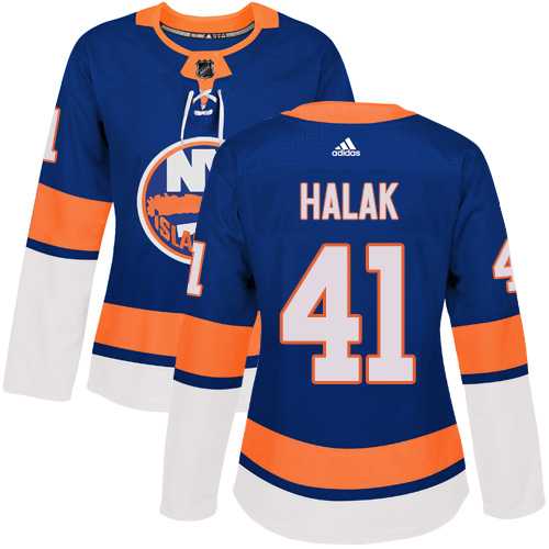 Women's Adidas New York Islanders #41 Jaroslav Halak Royal Blue Home Authentic Stitched NHL Jersey