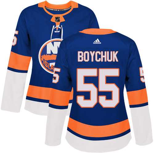 Women's Adidas New York Islanders #55 Johnny Boychuk Royal Blue Home Authentic Stitched NHL Jersey