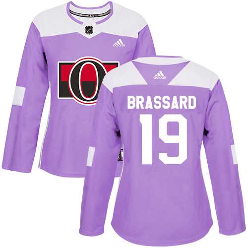Women's Adidas Ottawa Senators #19 Derick Brassard Purple Authentic Fights Cancer Stitched NHL Jersey