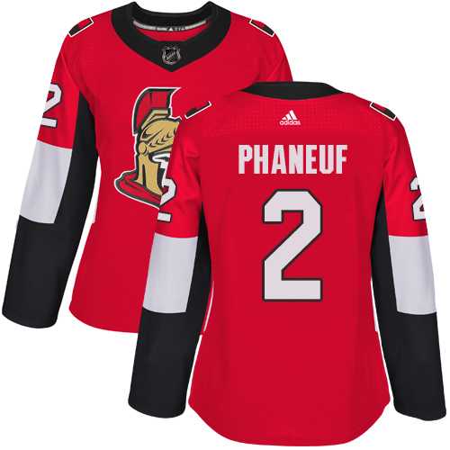 Women's Adidas Ottawa Senators #2 Dion Phaneuf Red Home Authentic Stitched NHL Jersey