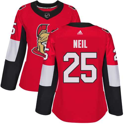 Women's Adidas Ottawa Senators #25 Chris Neil Red Home Authentic Stitched NHL Jersey