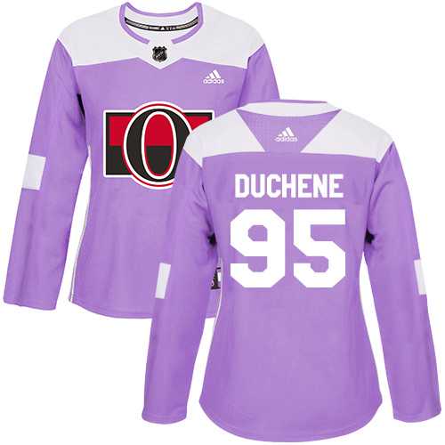 Women's Adidas Ottawa Senators #95 Matt Duchene Purple Authentic Fights Cancer Stitched NHL Jersey
