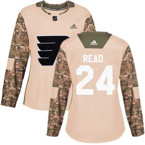 Women's Adidas Philadelphia Flyers #24 Matt Read Camo Authentic 2017 Veterans Day Stitched NHL Jersey