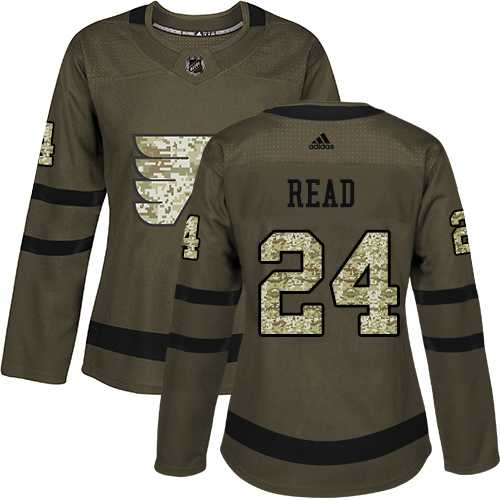 Women's Adidas Philadelphia Flyers #24 Matt Read Green Salute to Service Stitched NHL Jersey