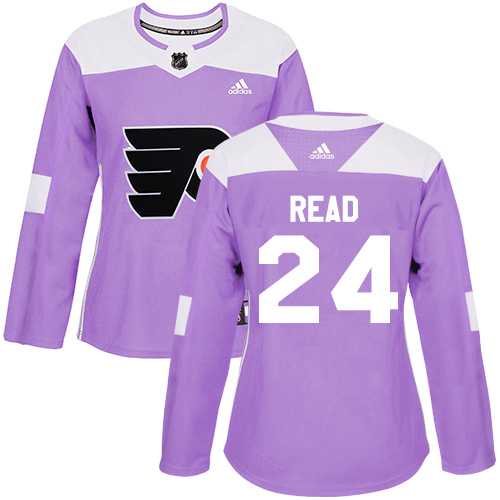 Women's Adidas Philadelphia Flyers #24 Matt Read Purple Authentic Fights Cancer Stitched NHL Jersey