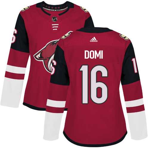 Women's Adidas Phoenix Coyotes #16 Max Domi Maroon Home Authentic Stitched NHL Jersey Women's Adidas Phoenix Coyotes #16 Max Domi Maroon Home Authentic Stitched NHL Jersey