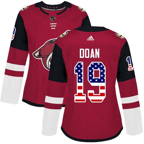 Women's Adidas Phoenix Coyotes #19 Shane Doan Maroon Home Authentic USA Flag Stitched NHL Jersey