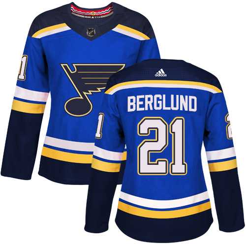 Women's Adidas St. Louis Blues #21 Patrik Berglund Blue Home Authentic Stitched NHL Jersey