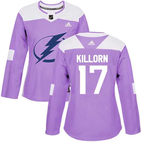 Women's Adidas Tampa Bay Lightning #17 Alex Killorn Purple Authentic Fights Cancer Stitched NHL Jersey