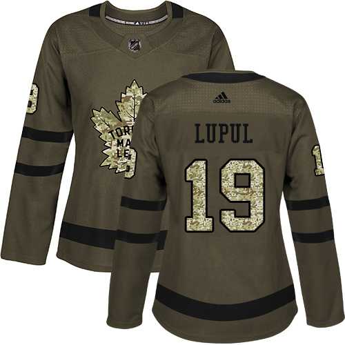 Women's Adidas Toronto Maple Leafs #19 Joffrey Lupul Green Salute to Service Stitched NHL Jersey