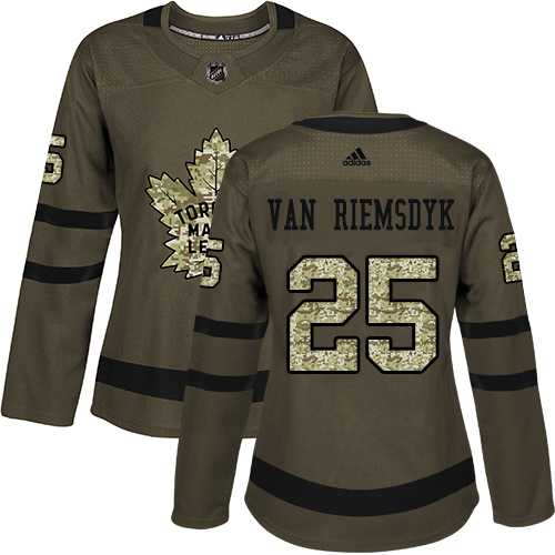 Women's Adidas Toronto Maple Leafs #25 James Van Riemsdyk Green Salute to Service Stitched NHL Jersey