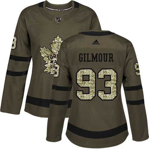 Women's Adidas Toronto Maple Leafs #93 Doug Gilmour Green Salute to Service Stitched NHL Jersey