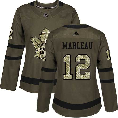 Women's Adidas Toronto Maple Leafs #12 Patrick Marleau Green Salute to Service Stitched NHL