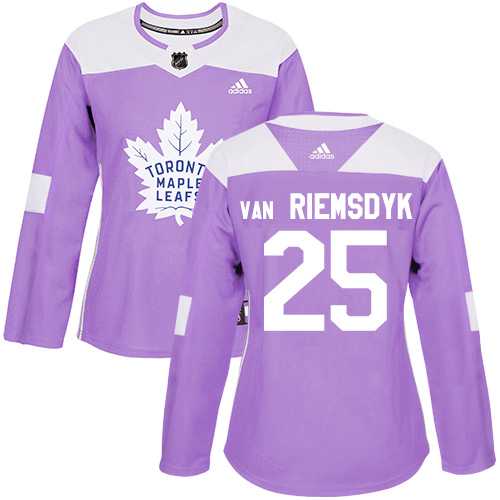 Women's Adidas Toronto Maple Leafs #25 James Van Riemsdyk Purple Authentic Fights Cancer Stitched NHL Jersey