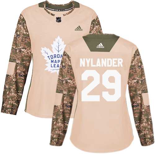 Women's Adidas Toronto Maple Leafs #29 William Nylander Camo Authentic 2017 Veterans Day Stitched NHL Jersey