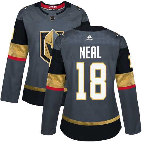 Women's Adidas Vegas Golden Knights #18 James Neal Grey Home Authentic Stitched NHL Jersey
