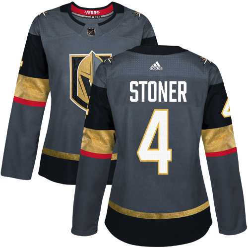 Women's Adidas Vegas Golden Knights #4 Clayton Stoner Grey Home Authentic Stitched NHL Jersey