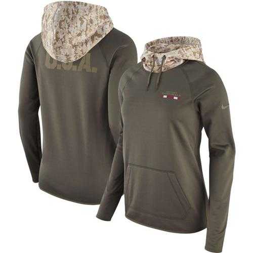 Women's Arizona Cardinals Nike Olive Salute to Service Performance Pullover Hoodie