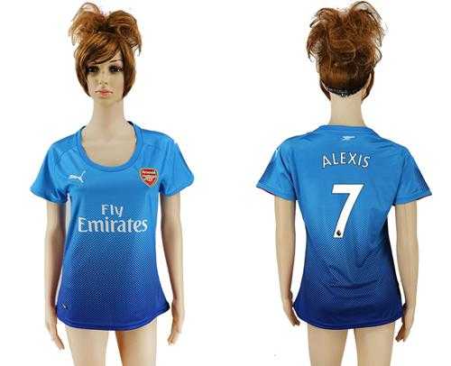 Women's Arsenal #7 Alexis Away Soccer Club Jersey