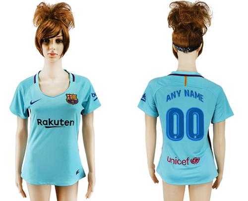 Women's Barcelona Personalized Away Soccer Club Jersey