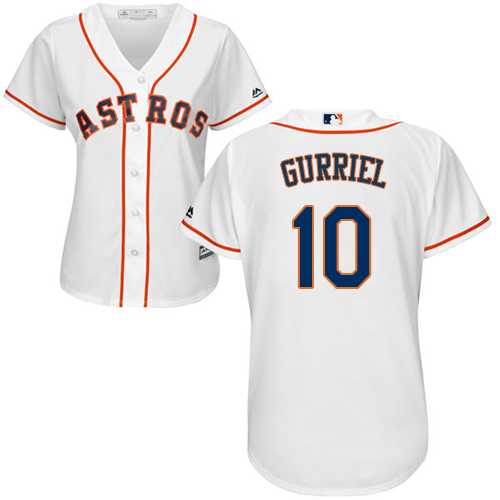 Women's Houston Astros #10 Yuli Gurriel White Home Stitched MLB Jersey