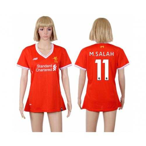 Women's Liverpool #11 M.Salah Red Home Soccer Club Jersey