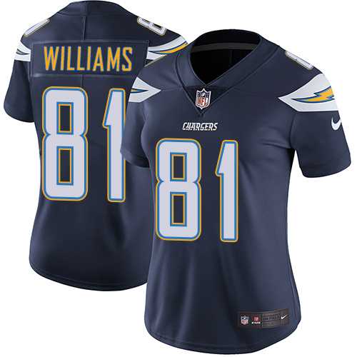 Women's Los Angeles Chargers #81 Mike Williams Navy Blue Team Color Stitched NFL Vapor Untouchable Limited Jersey Women's Los Angeles Chargers #81 Mike Williams Navy Blue Team Color Stitched NFL Vapor Untouchable Limited Jersey
