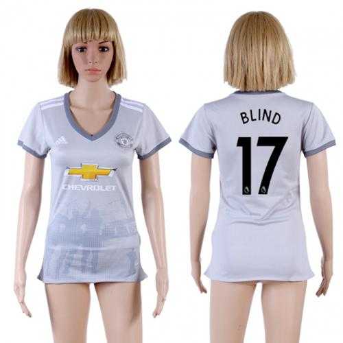 Women's Manchester United #17 Blind Sec Away Soccer Club Jersey