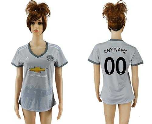 Women's Manchester United Personalized Sec Away Soccer Club Jersey