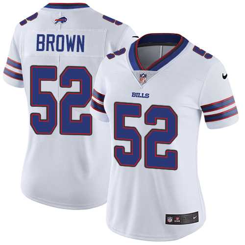 Women's Nike Buffalo Bills #52 Preston Brown White Stitched NFL Vapor Untouchable Limited Jersey