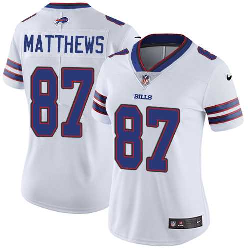 Women's Nike Buffalo Bills #87 Jordan Matthews White Stitched NFL Vapor Untouchable Limited Jersey