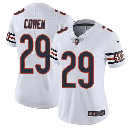 Women's Nike Chicago Bears #29 Tarik Cohen White Stitched NFL Vapor Untouchable Limited Jersey
