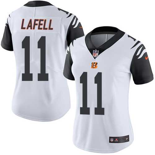 Women's Nike Cincinnati Bengals #11 Brandon LaFell White Stitched NFL Limited Rush Jersey