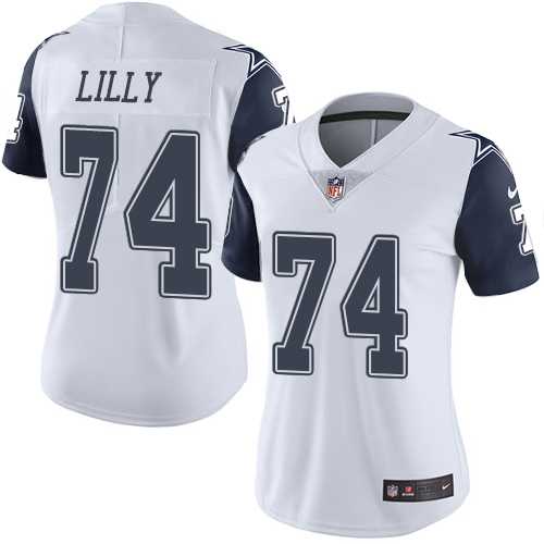 Women's Nike Dallas Cowboys #74 Bob Lilly Limited White Rush NFL