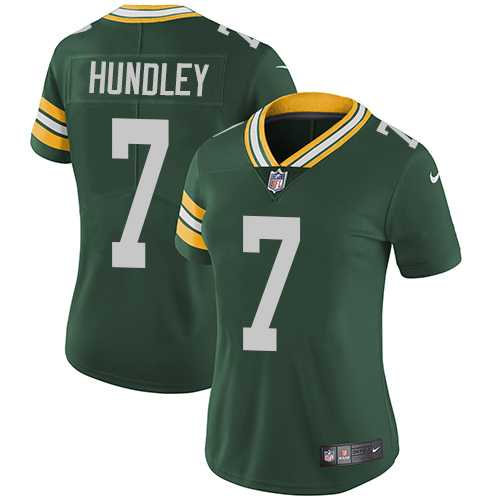 Women's Nike Green Bay Packers #7 Brett Hundley Green Team Color Stitched NFL Vapor Untouchable Limited Jersey