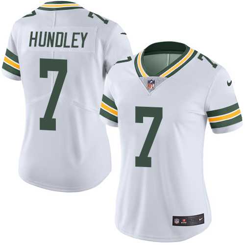 Women's Nike Green Bay Packers #7 Brett Hundley White Stitched NFL Vapor Untouchable Limited Jersey