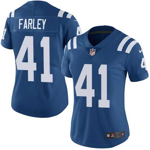 Women's Nike Indianapolis Colts #41 Matthias Farley Royal Blue Stitched NFL Limited Rush Jersey Women's Nike Indianapolis Colts #41 Matthias Farley Royal Blue Stitched NFL Limited Rush Jersey