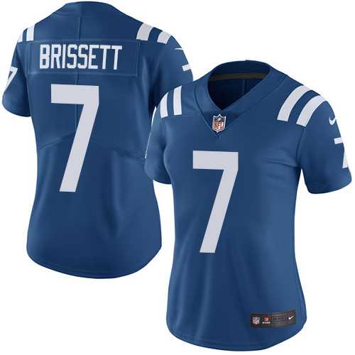 Women's Nike Indianapolis Colts #7 Jacoby Brissett Royal Blue Team Color Stitched NFL Vapor Untouchable Limited Jersey