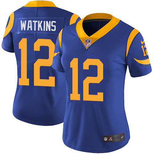 Women's Nike Los Angeles Rams #12 Sammy Watkins Royal Blue Alternate Stitched NFL Vapor Untouchable Limited Jersey