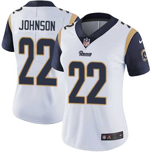 Women's Nike Los Angeles Rams #22 Trumaine Johnson White Stitched NFL Vapor Untouchable Limited Jersey