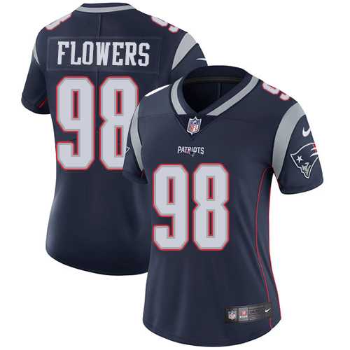 Women's Nike New England Patriots #98 Trey Flowers Navy Blue Team Color Stitched NFL Vapor Untouchable Limited Jersey