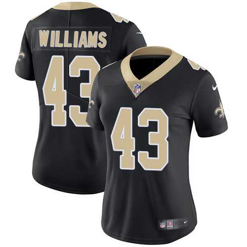 Women's Nike New Orleans Saints #43 Marcus Williams Black Team Color Stitched NFL Vapor Untouchable Limited Jersey Women's Nike New Orleans Saints #43 Marcus Williams Black Team Color Stitched NFL Vapor Untouchable Limited Jersey