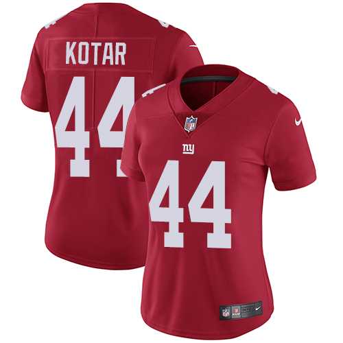 Women's Nike New York Giants #44 Doug Kotar Red Alternate Stitched NFL Vapor Untouchable Limited Jersey
